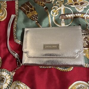 Hanae Mori Gold Wristlet Wallet Paris NWOT